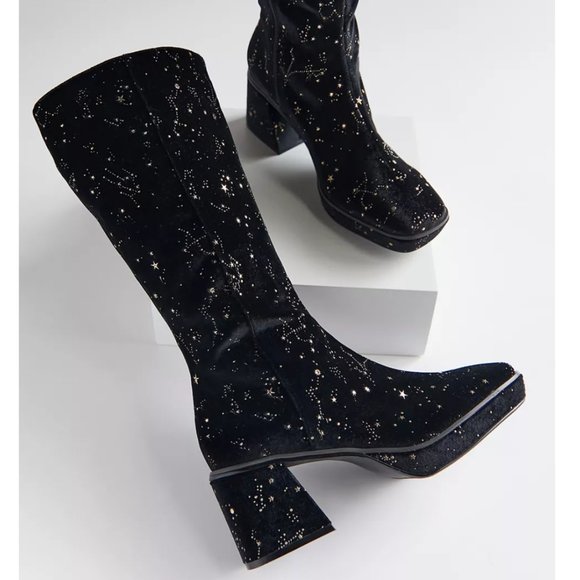 Urban Outfitters Shoes - NWT UO Velvet Constellation Bella Celestial Stars Tall Boots
